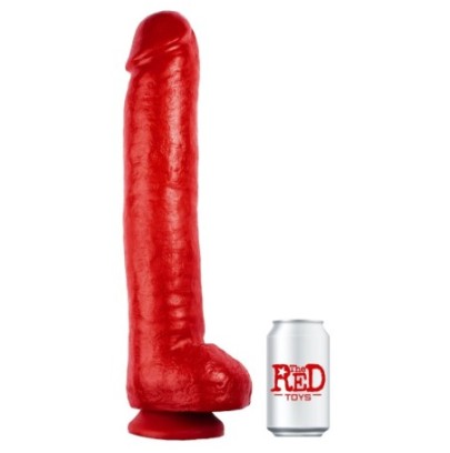 SUPER JOHN 33 x 7 cm Rouge- Dildos XL - Largeur + de 6cm en stock sur Fun et plaisirs