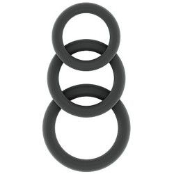 Lot de 3 cockrings Silicone Sono n°25 Gris- Cockrings Flexibles en stock sur Fun et plaisirs