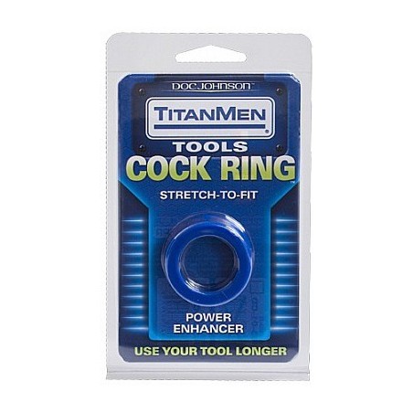 Cockring Stretch Titan 25mm Bleu