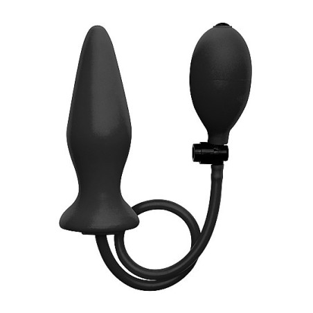 Plug gonflable Ouch en silicone noir- Plugs Gonflables en stock sur Fun et plaisirs