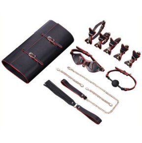 kit Bdsm Bells 6 pièces Noir-Rouge- Kit SM en stock sur Fun et plaisirs