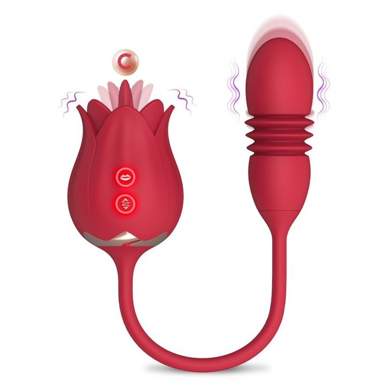 Stimulateur de clitoris et Point G Rose Egg 9 x 3cm