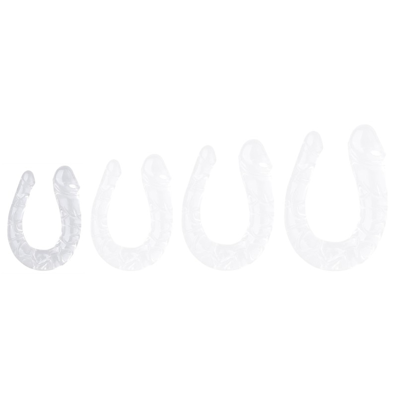 Double Gode Transparent U Jelly S 13.5 x 3cm