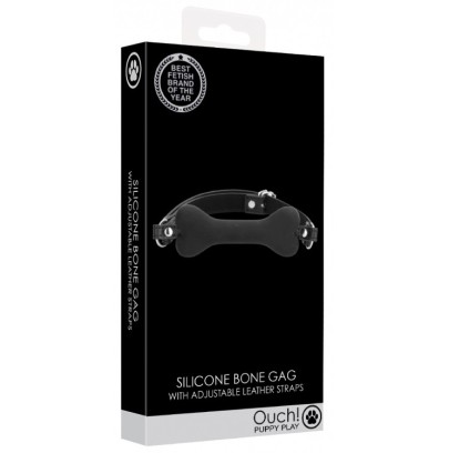 Bâillon Os Silicone Noir