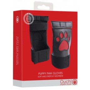 Gants Néoprène Puppy Paw Noir-Rouge