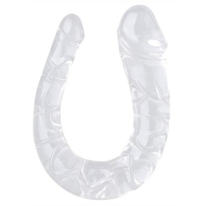 Double Gode transparent U Jelly L 17 x 4.5cm