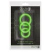 Lot de 3 cockrings phosphorescent Glow Annels 20-30mm