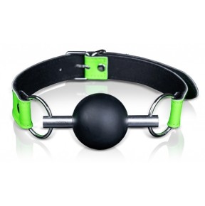 Bâillon Boule phosphorescent Glow 45mm- Baillons BDSM en stock sur Fun et plaisirs