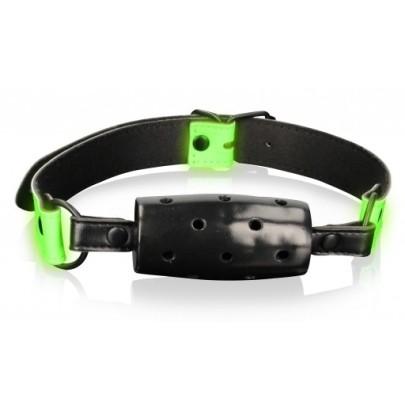 Bâillon Cylindre phosphorescent Glow 7.5cm- Baillons BDSM en stock sur Fun et plaisirs