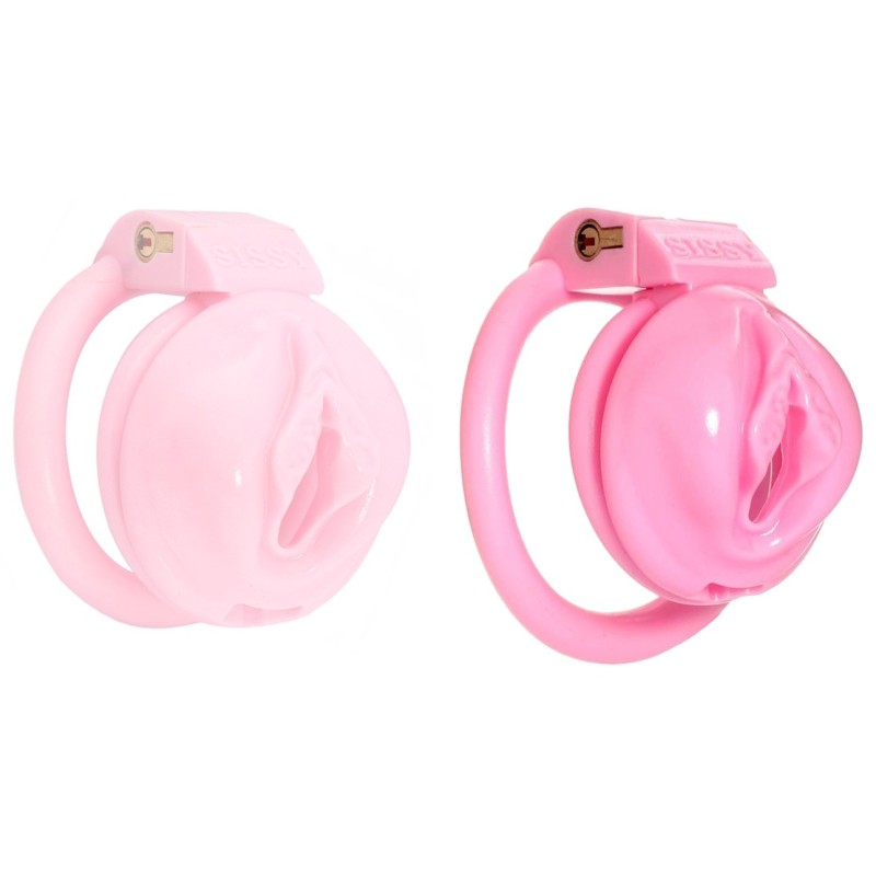 Cage de chasteté SISSY M 4.5 x 3.7cm Rose