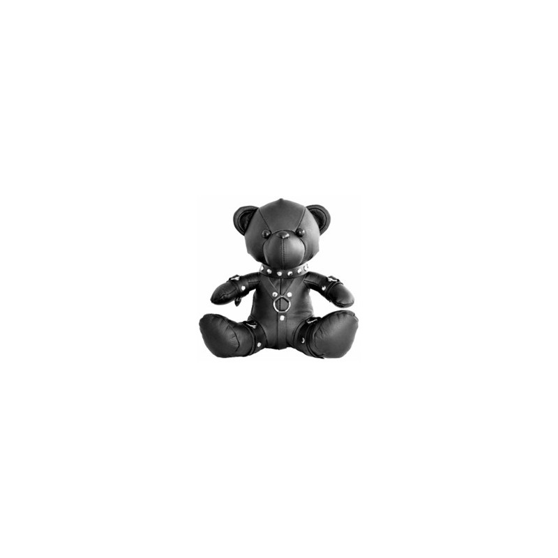 Ours en cuir Bendy The Bdsm Teddy Bear Noir