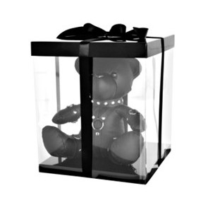 Ours en cuir Bendy The Bdsm Teddy Bear Noir