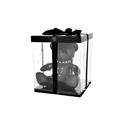 Ours en cuir Bendy The Bdsm Teddy Bear Noir