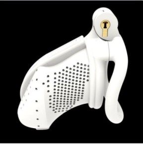 Cage de chasteté Maspia 8 x 3.3cm Blanc- Cages de Chasteté en stock sur Fun et plaisirs