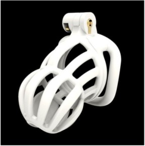 Cage de chasteté Narra 8 x 3.6cm Blanc- Cages de Chasteté en stock sur Fun et plaisirs