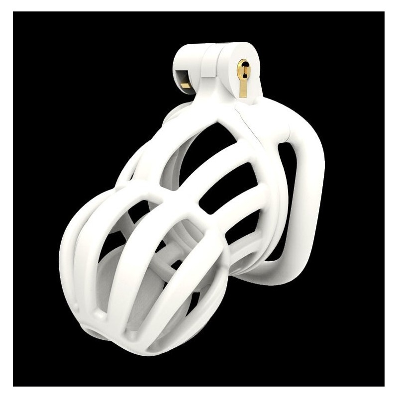 Cage de chasteté Narra 8 x 3.6cm Blanc