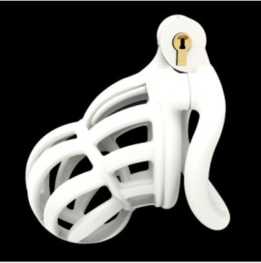 Cage de chasteté Narra 8 x 3.6cm Blanc