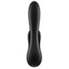 Vibro Rabbit connecté Double Flex Satisfyer 20cm Noir