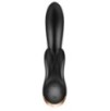 Vibro Rabbit connecté Double Flex Satisfyer 20cm Noir