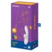 Vibro Rabbit connecté Double Flex Satisfyer 20cm Blanc