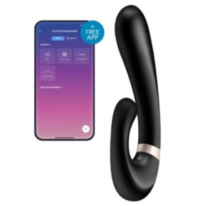 Stimulateur Point G connecté Heat Wave Satisfyer 14 x 3.5cm Noir- Vibromasseurs Design en stock sur Fun et plaisirs