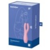 Stimulateur de clitoris Threesome 3 Satisfyer 14cm Rose