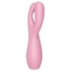 Stimulateur de clitoris Threesome 3 Satisfyer 14cm Rose