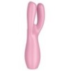 Stimulateur de clitoris Threesome 3 Satisfyer 14cm Rose