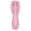 Stimulateur de clitoris Threesome 3 Satisfyer 14cm Rose