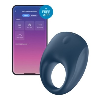 Cockring vibrant connecté Strong One Satisfyer- COCKRING CONNECTE en stock sur Fun et plaisirs