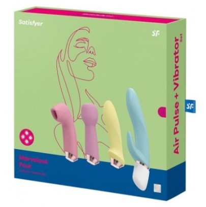 Pack de 4 Accesoires Marvelous Four Satisfyer- Vibromasseurs Design en stock sur Fun et plaisirs