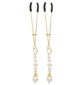 Pince-Tétons Tweezers Pearls Taboom Dorées- Pinces à Seins en stock sur Fun et plaisirs