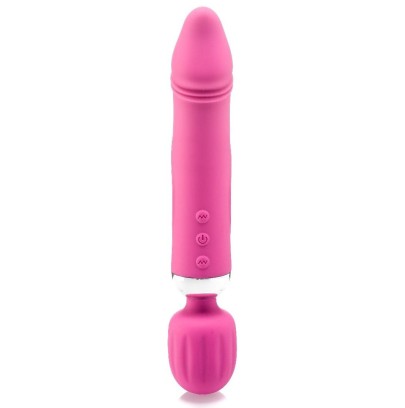 Vibro Wand Double Fun 17.5 x 4.5cm Rose - Vibromasseurs Design en stock sur Fun et plaisirs