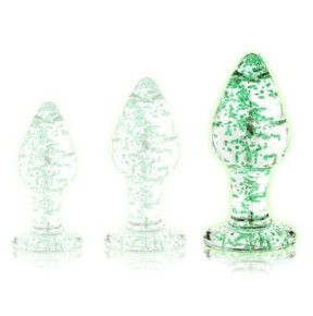 Plug en verre Phosphorescent Butt Glow L 8 x 4cm- Plugs en Verre en stock sur Fun et plaisirs