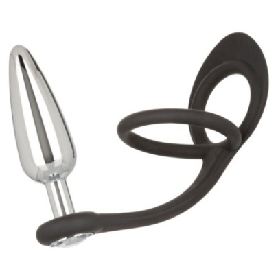 Ballstretcher et Plug bijou en métal Slim Star Fucker 9 x 2.8cm- Bijoux Anal en stock sur Fun et plaisirs