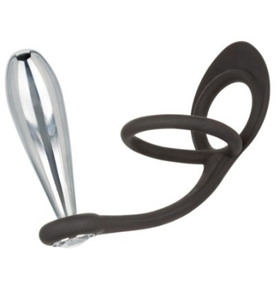 Ballstretcher et Plug bijou en métal Glider Star Fucker 9 x 2.8cm- Bijoux Anal en stock sur Fun et plaisirs