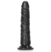 Gode Slim Dildo RealRock 15.5 x 3.8cm Noir