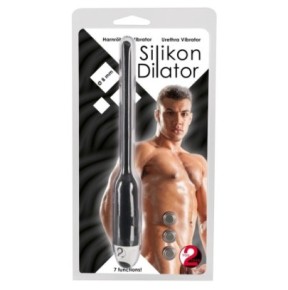 Tige d'urètre vibrante en silicone Dilator Silk 11cm - Diamètre 8mm