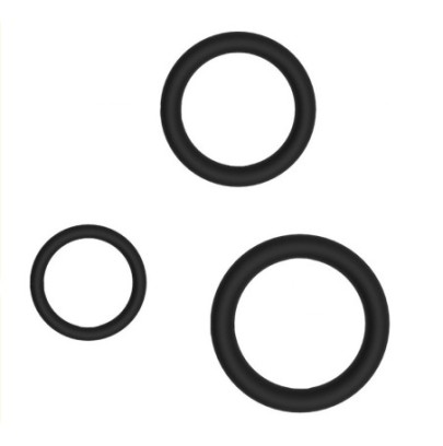 Lot de 3 Cockrings fins Dick Stretch Noirs- Cockrings Flexibles en stock sur Fun et plaisirs