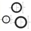 Lot de 3 Cockrings fins Dick Stretch Noirs