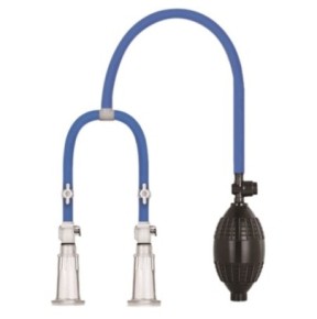 Pompes pour tétons LuvPump Double Cup Bleu- Développeurs Seins en stock sur Fun et plaisirs