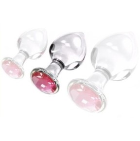 Plug Bijou en verre Diamond Glassy M 7.5 x 3.4cm- Bijoux Anal en stock sur Fun et plaisirs