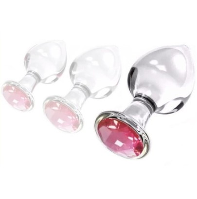 Plug Bijou en verre Diamond Glassy L 8.5 x 4cm- Bijoux Anal en stock sur Fun et plaisirs