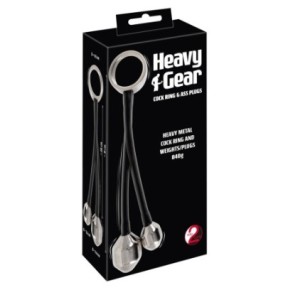 Cockring + Plugs lestés en métal Heavy Ring 840gr