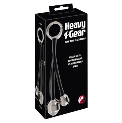 Cockring + Plugs lestés en métal Heavy Ring 840gr