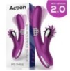 Vibro Rabbit Rotating Double 10 x 3.5cm Violet