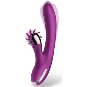 Vibro Rabbit Vibrating Double 10 x 3.5cm Violet- Rabbits Vibrants en stock sur Fun et plaisirs