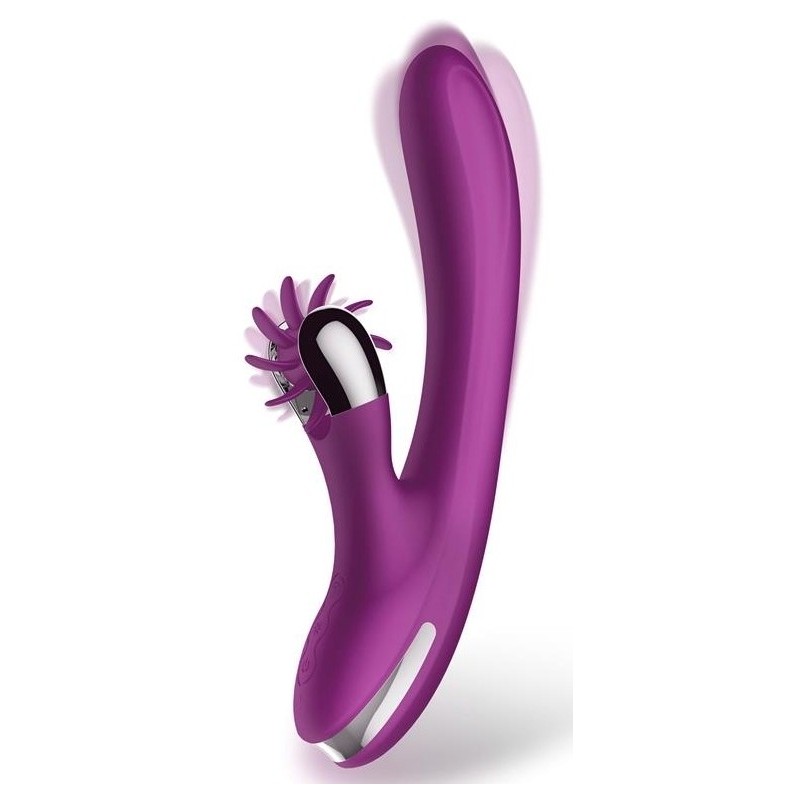 Vibro Rabbit Vibrating Double 10 x 3.5cm Violet