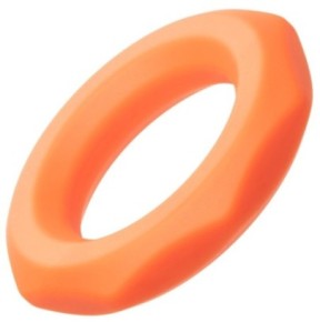 Cockring Silicone Sexagon Alpha 37mm Orange- Cockrings Flexibles en stock sur Fun et plaisirs