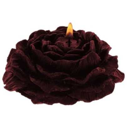 2 Bougies Sm Rose Candles Noire-Rouge